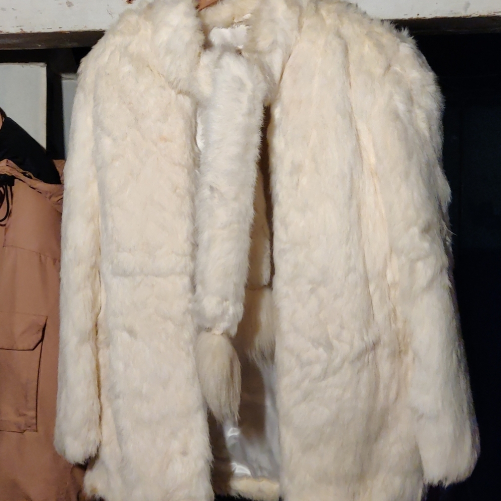 Rabbit fur coat